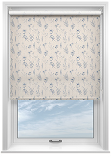 Botanical Sketchbook, Ink Blue - Twist&Fit Roller Blind